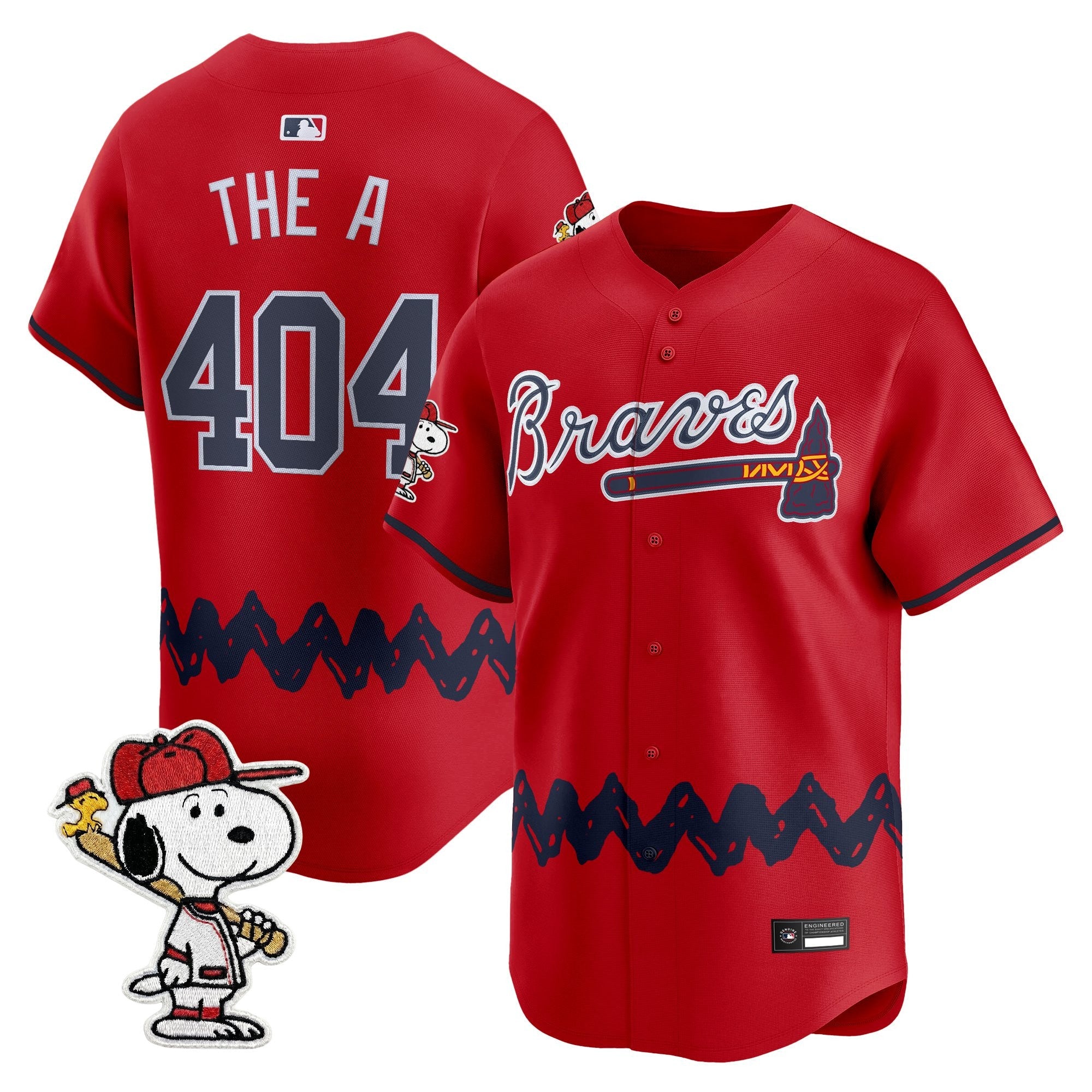 Men's Atlanta Braves x Peanuts Vapor Premier Limited Jersey - Stitched