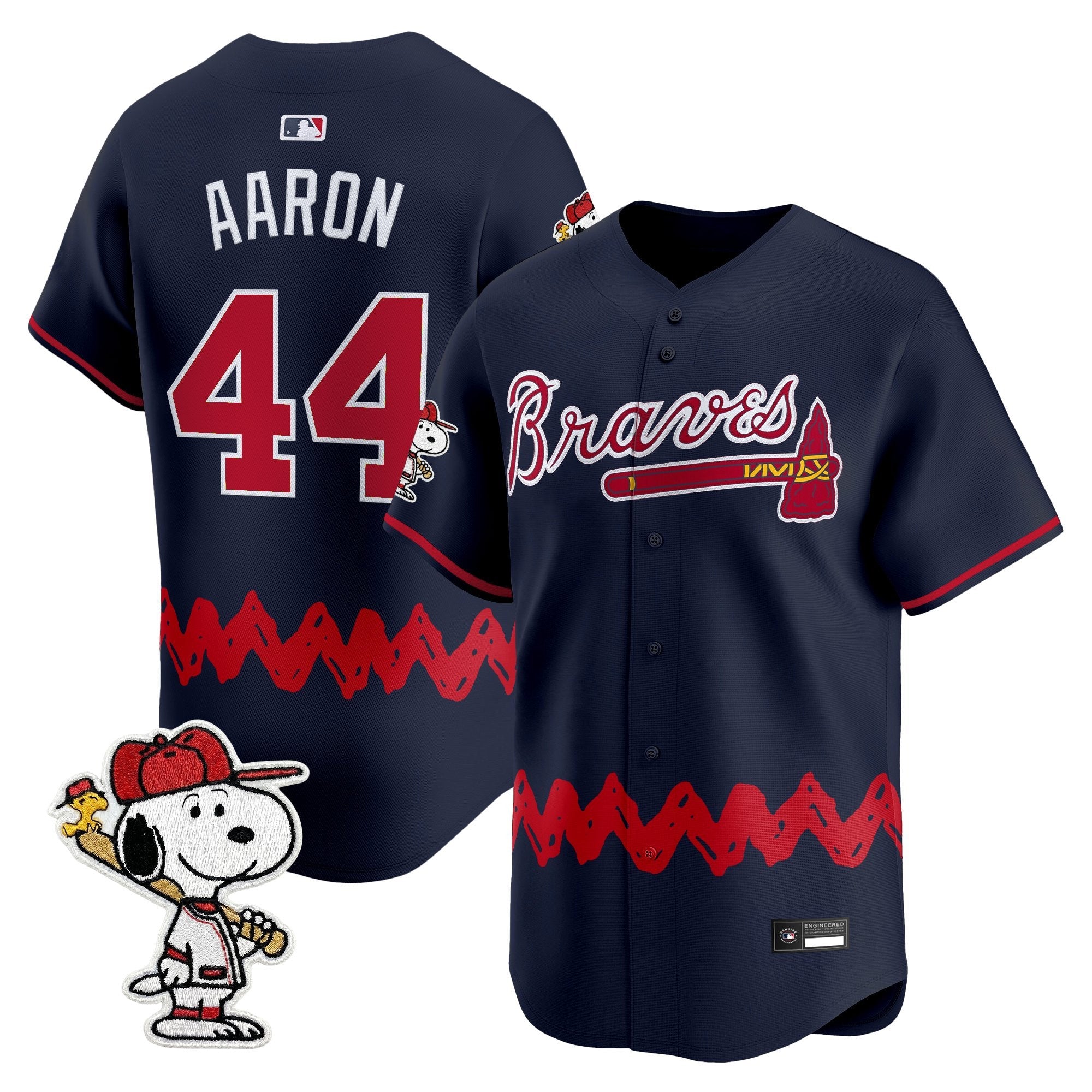 Men's Atlanta Braves x Peanuts Vapor Premier Limited Jersey - Stitched