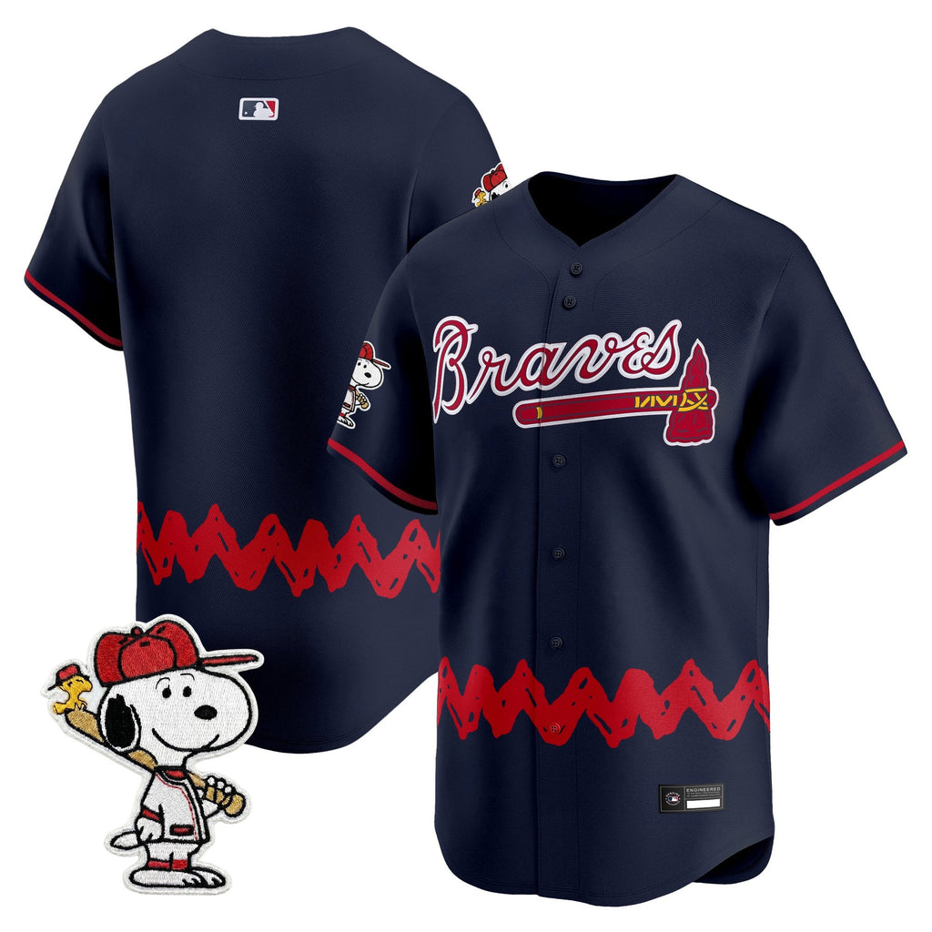 Men's Atlanta Braves x Peanuts Vapor Premier Limited Jersey - Stitched