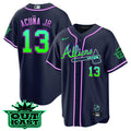 Men's Atlanta Braves Atliens Cool Base Jersey - Galaxy Version - Stitched