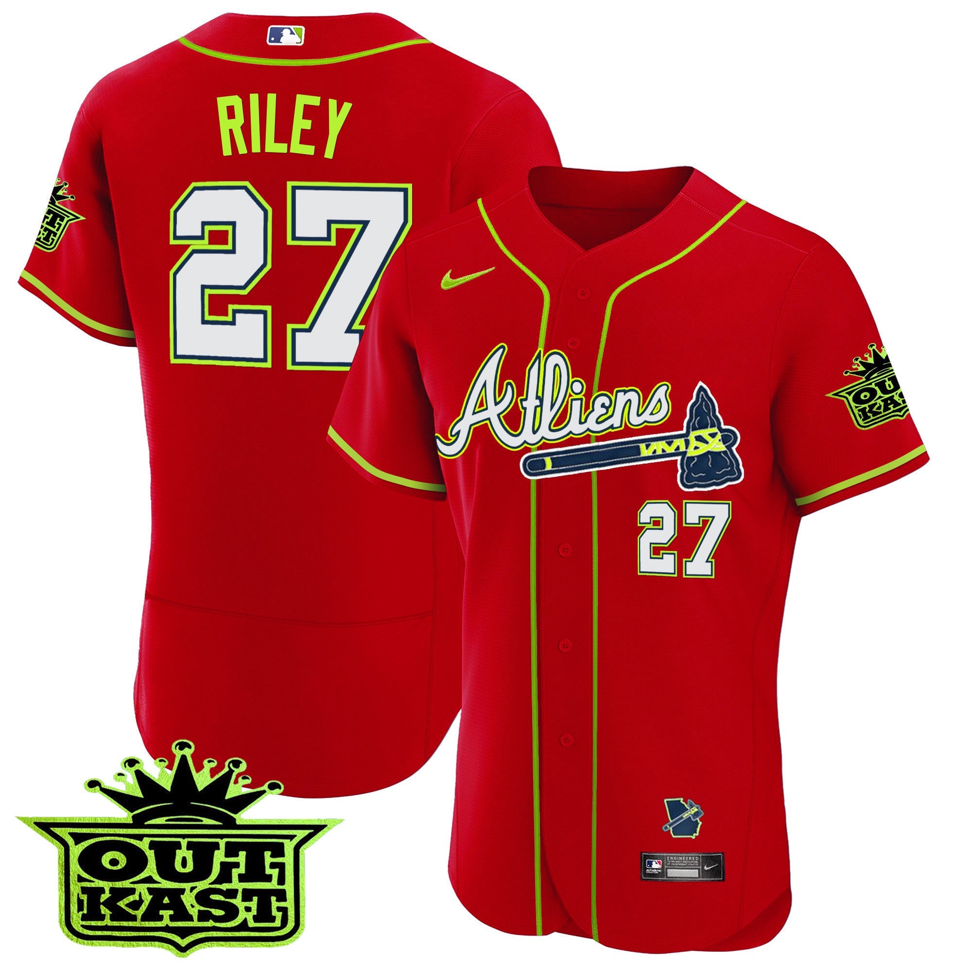 Men's Atlanta Braves Atliens Flex Base Jersey - All Stitched