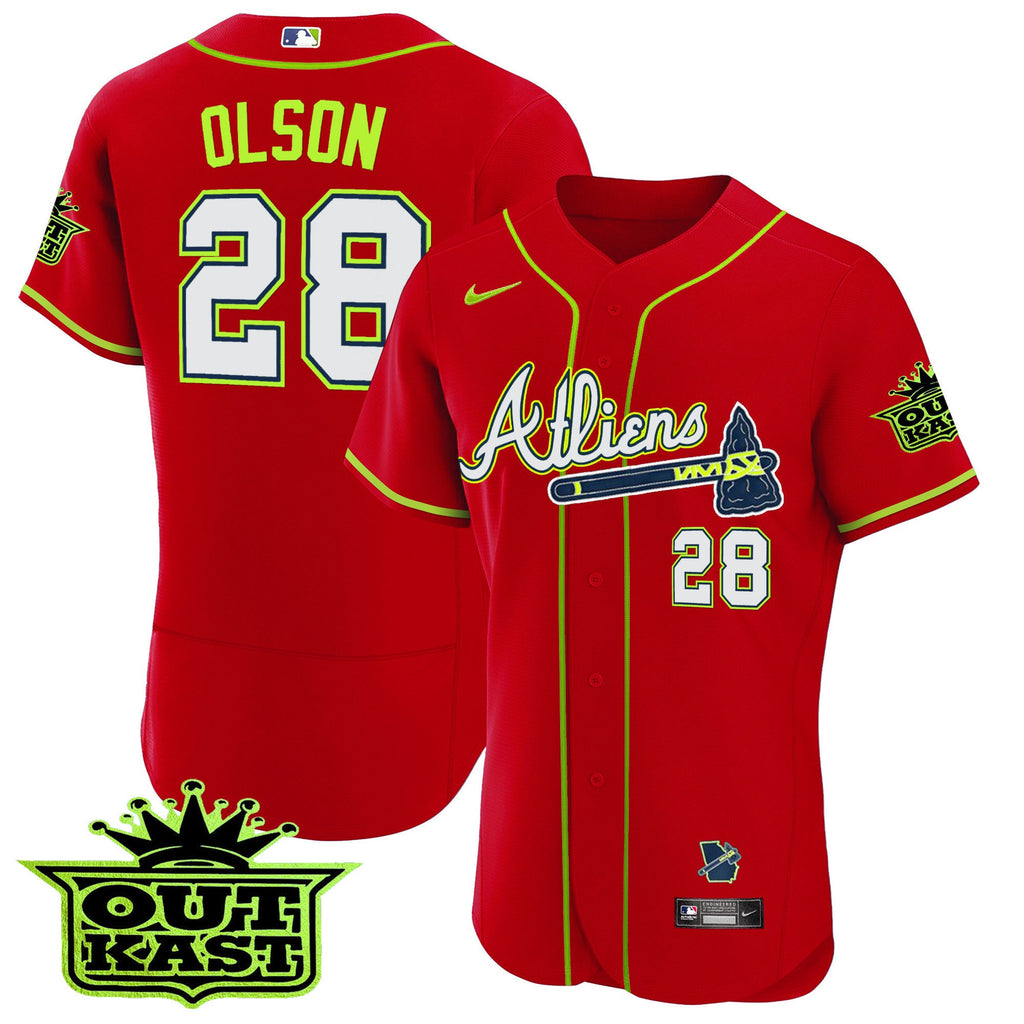 Men's Atlanta Braves Atliens Flex Base Jersey - All Stitched