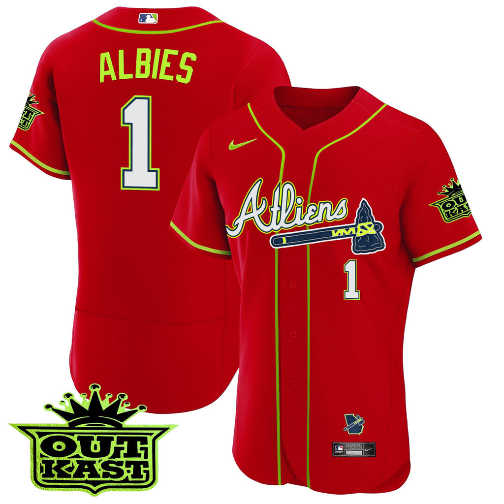 Men's Atlanta Braves Atliens Flex Base Jersey - All Stitched