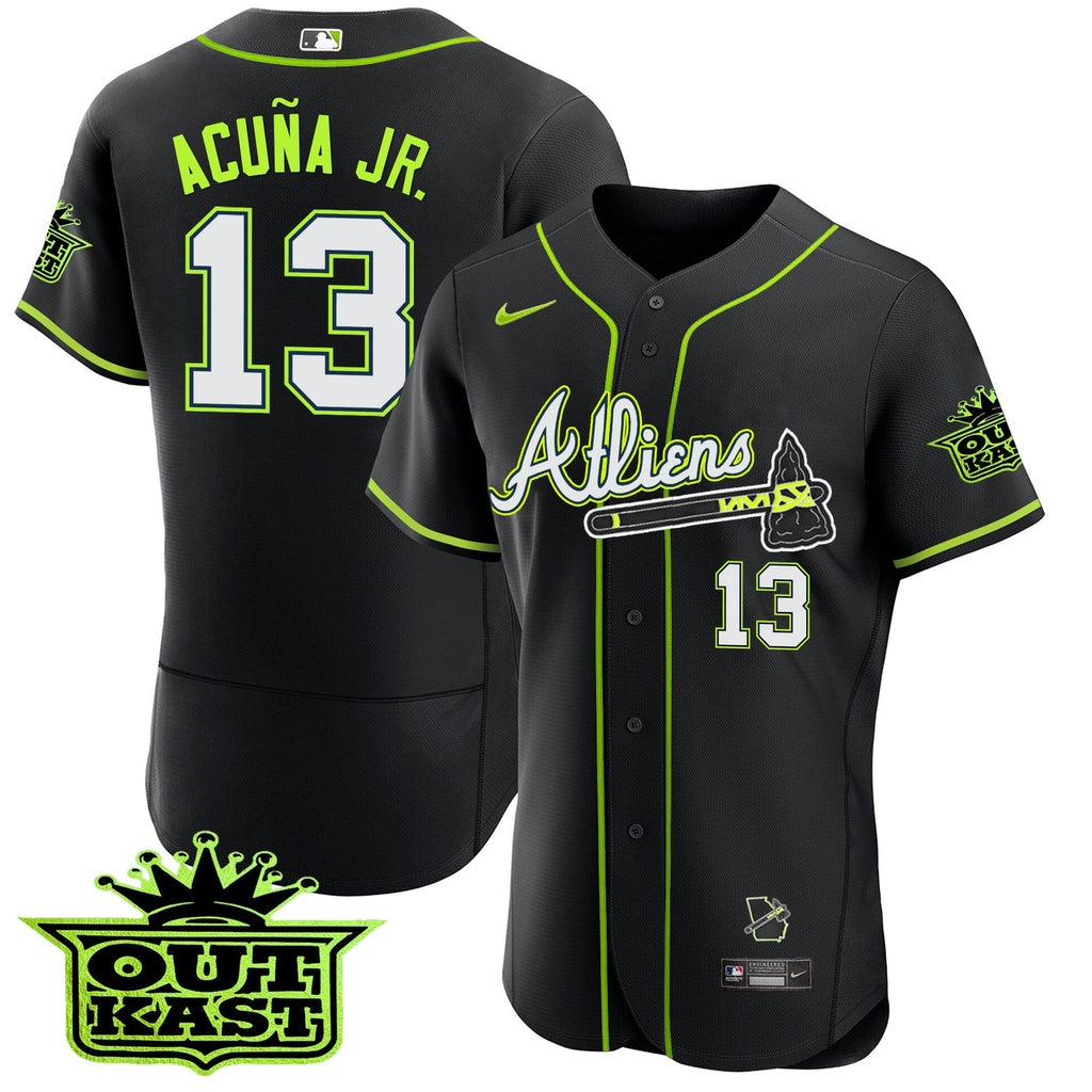 Men's Atlanta Braves Atliens Flex Base Jersey - All Stitched