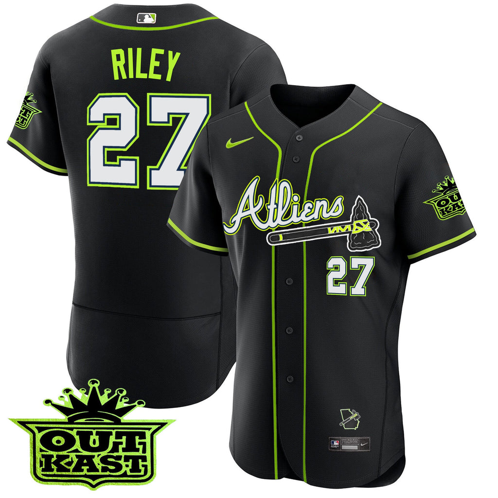 Men's Atlanta Braves Atliens Flex Base Jersey - All Stitched