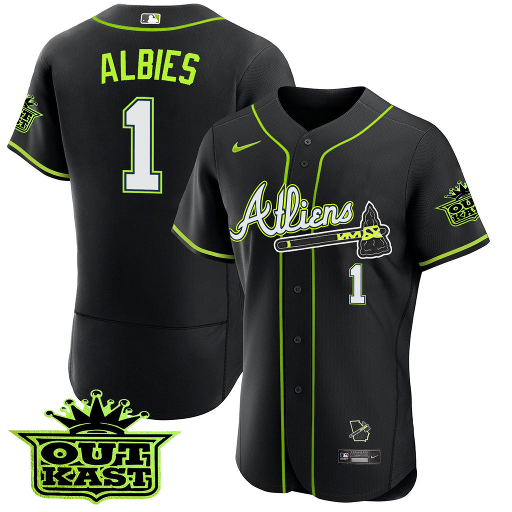 Men's Atlanta Braves Atliens Flex Base Jersey - All Stitched