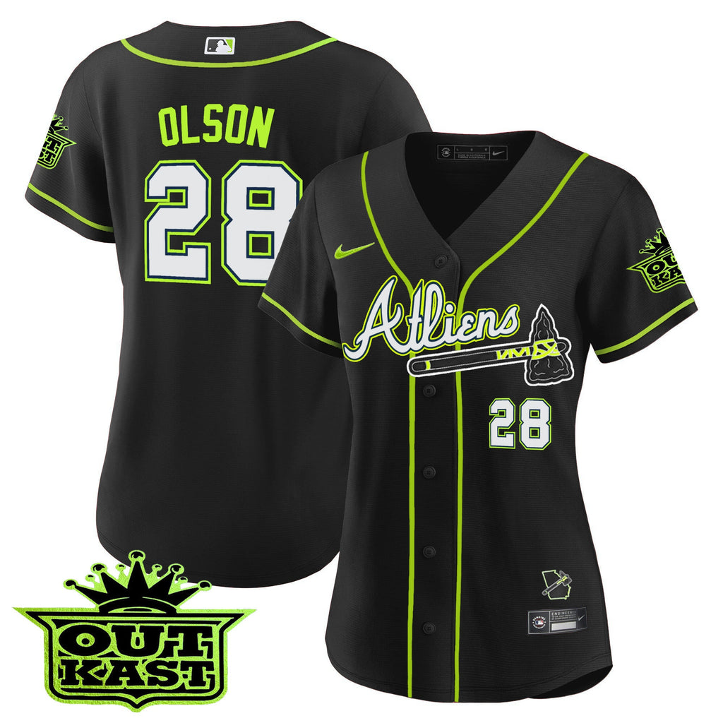 Women's Atlanta Braves Atliens Jersey - All Stitched