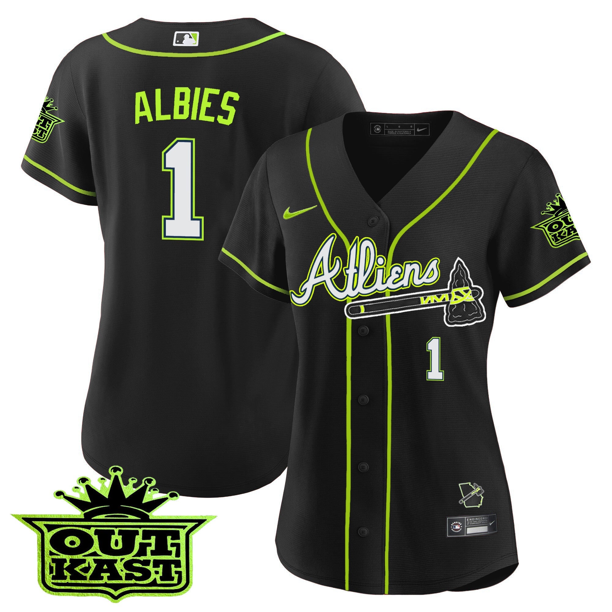 Women's Atlanta Braves Atliens Jersey - All Stitched