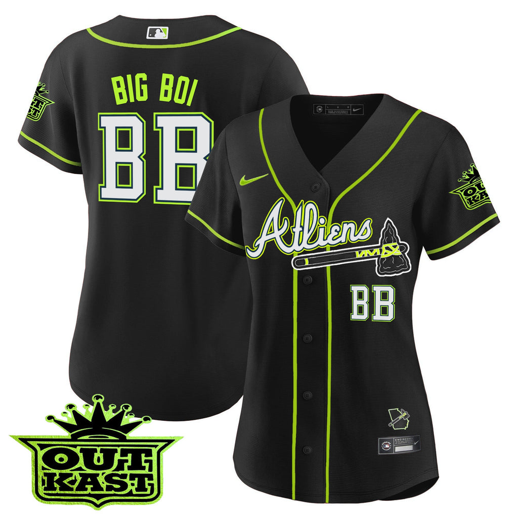 Women's Atlanta Braves Atliens Jersey - All Stitched
