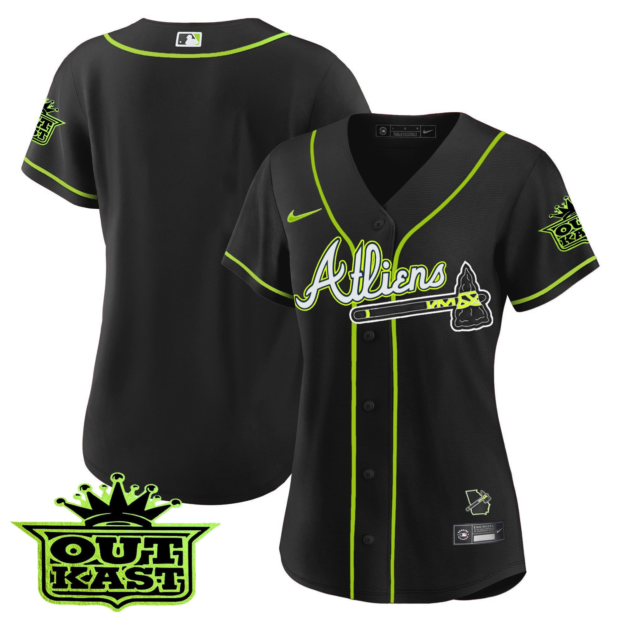 Women's Atlanta Braves Atliens Jersey - All Stitched