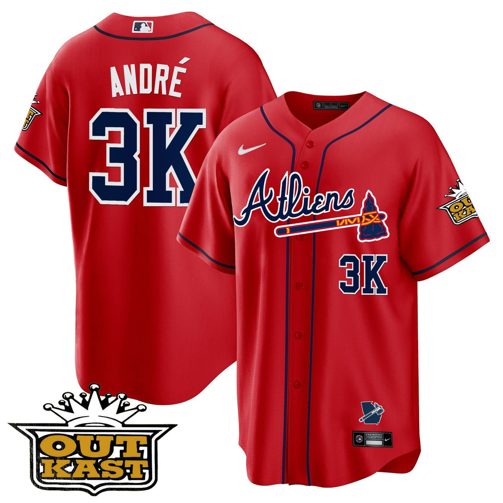 Men's Atlanta Braves Atliens Cool Base Jersey V2 - All Stitched