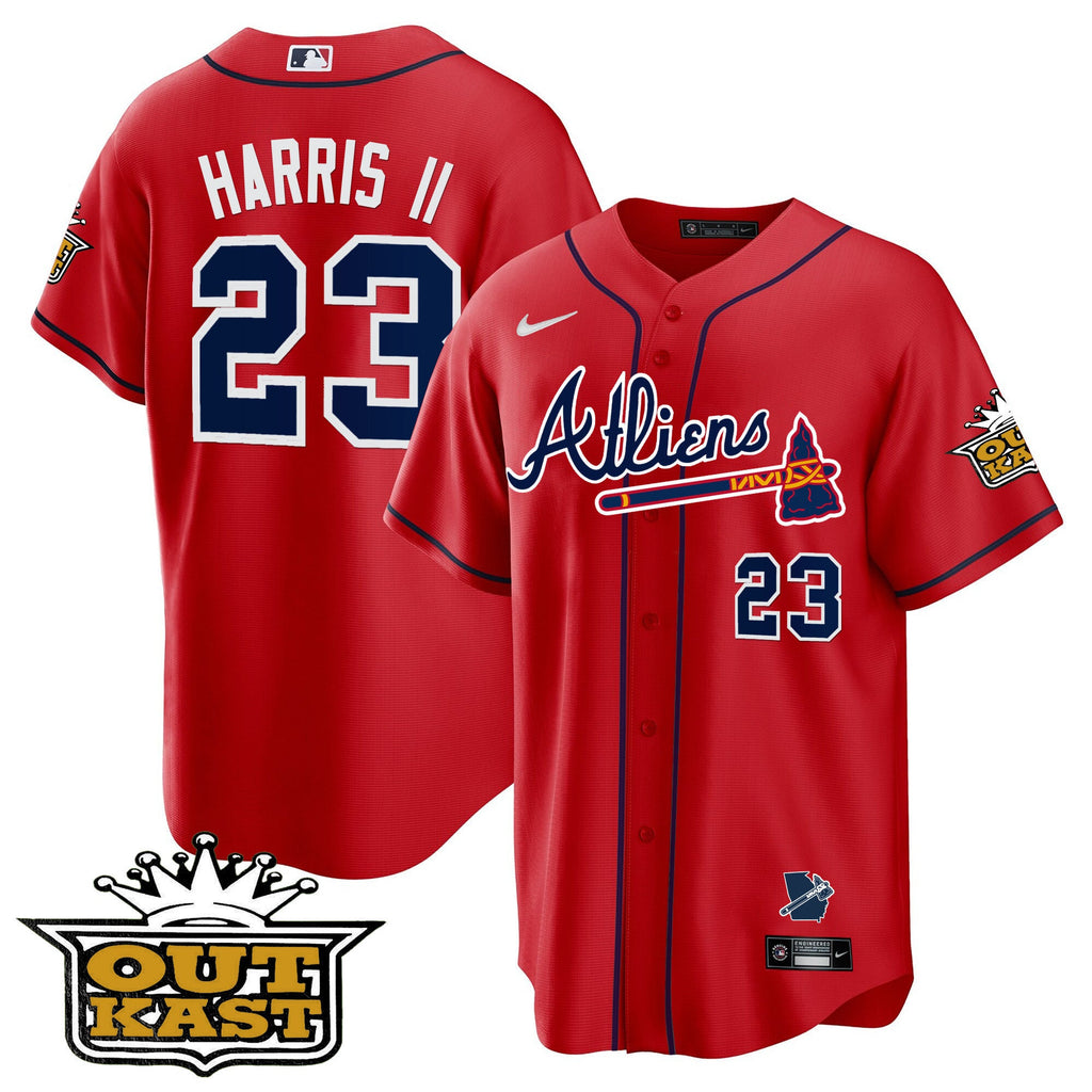 Men's Atlanta Braves Atliens Cool Base Jersey V2 - All Stitched