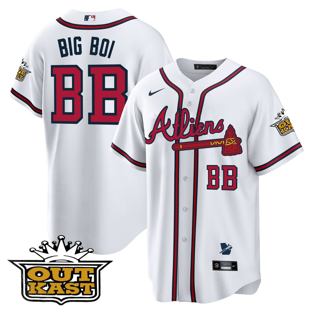Men's Atlanta Braves Atliens Cool Base Jersey V2 - All Stitched