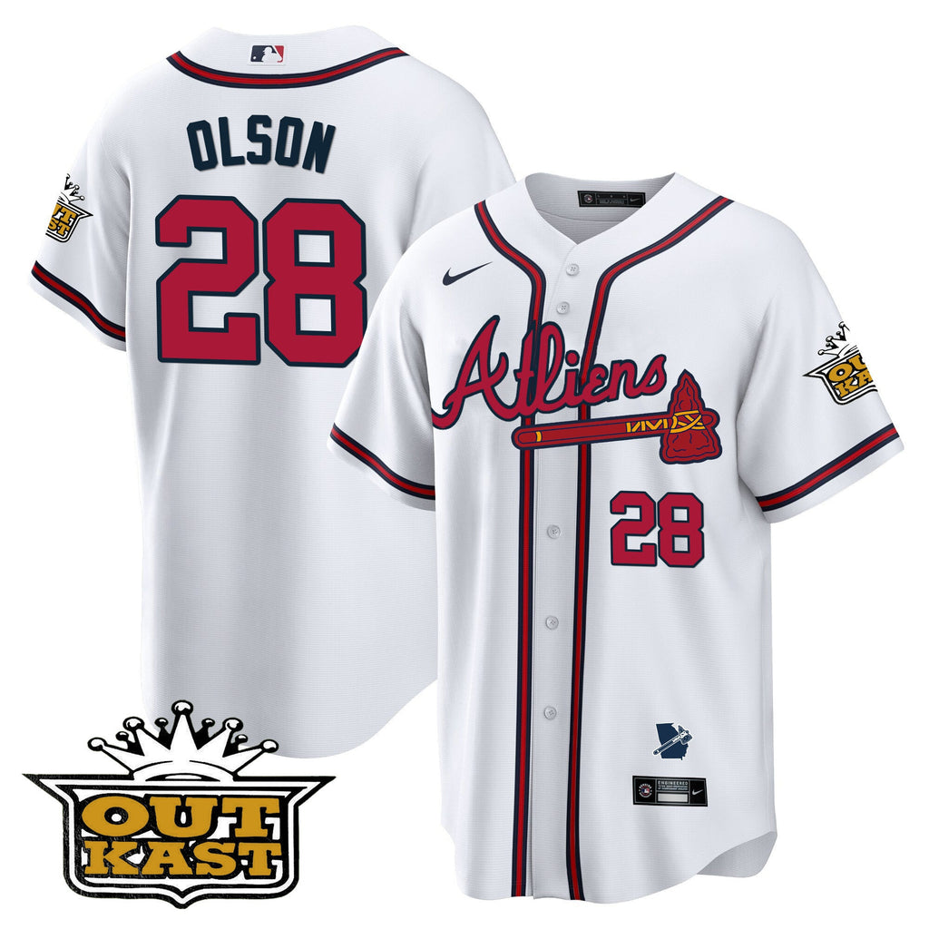 Men's Atlanta Braves Atliens Cool Base Jersey V2 - All Stitched