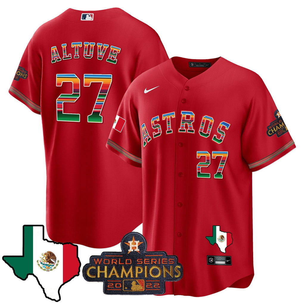 Men's Astros Mexico Texas Map Cool Base Jersey - All Stitched