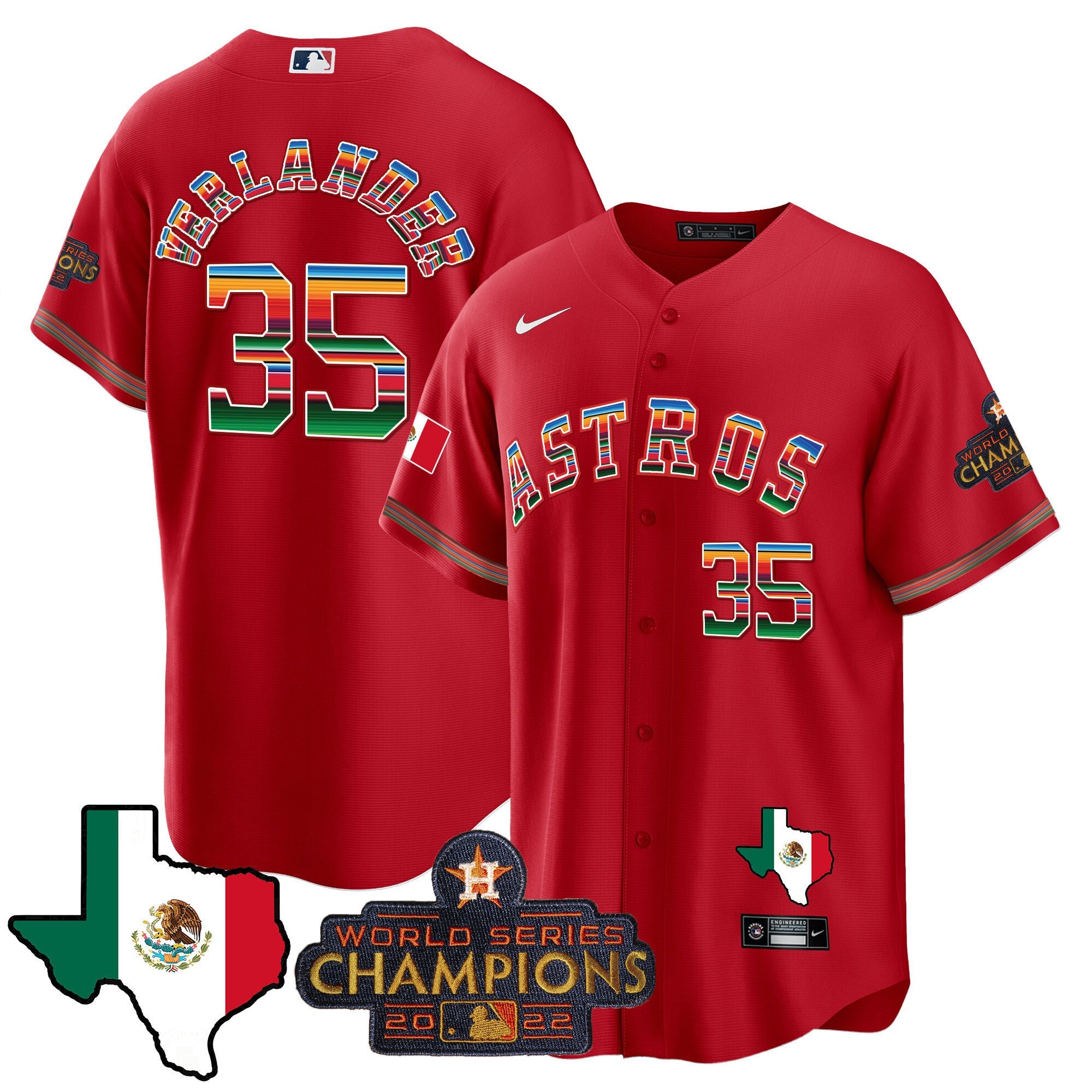 Men's Astros Mexico Texas Map Cool Base Jersey - All Stitched