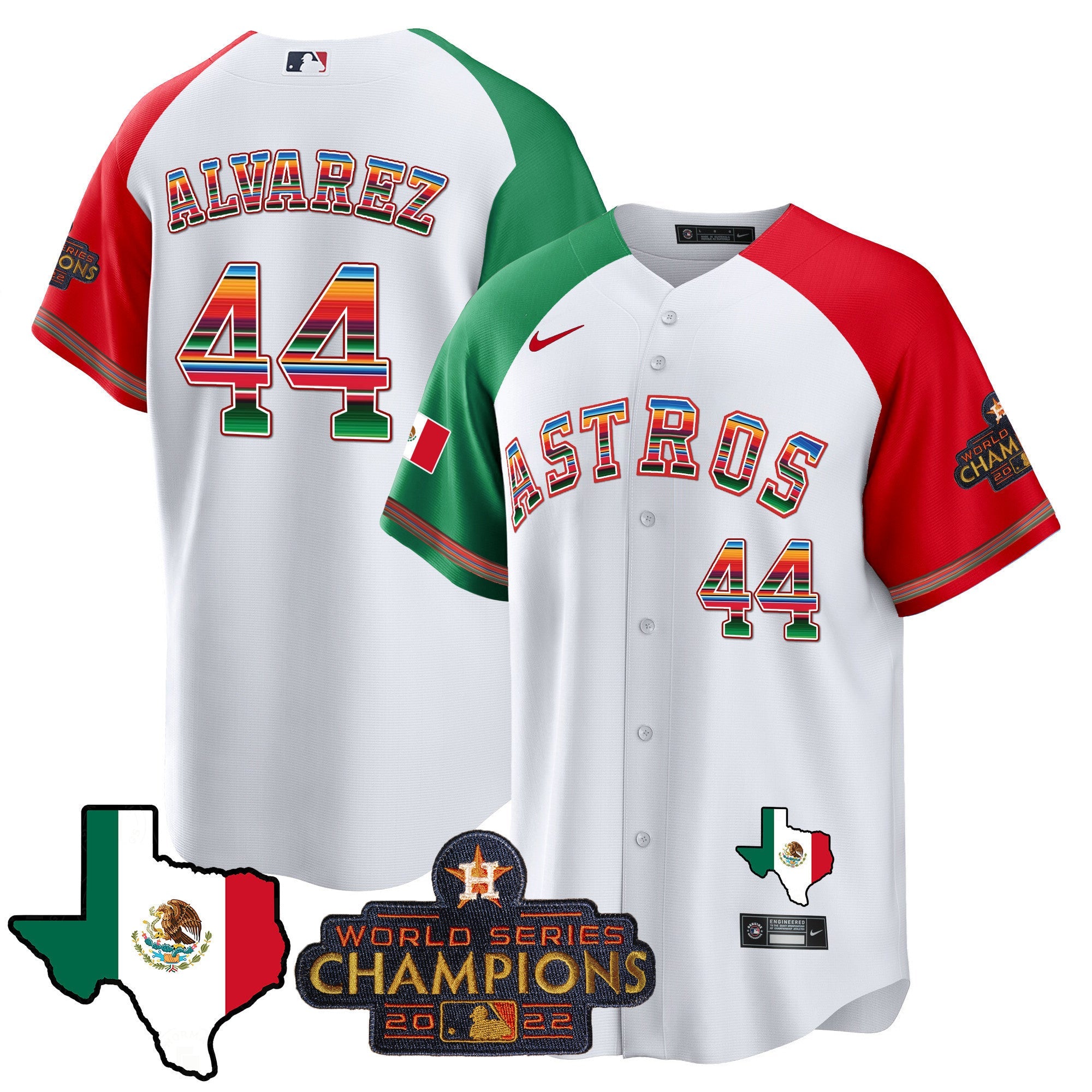 Men's Astros Mexico Texas Map Cool Base Jersey - All Stitched