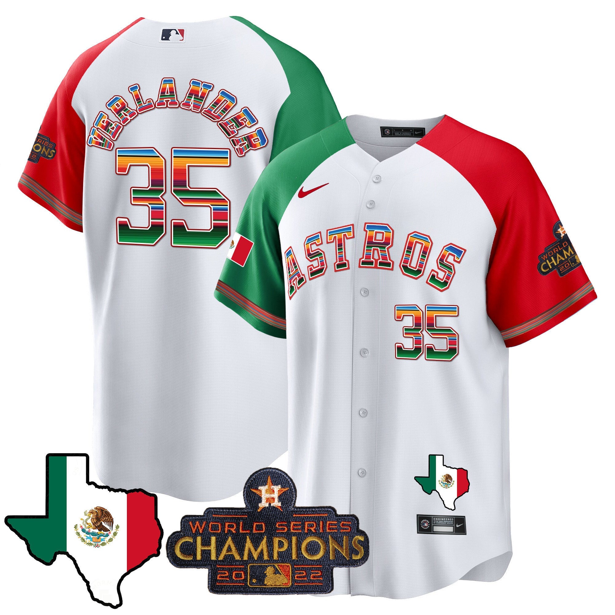 Men's Astros Mexico Texas Map Cool Base Jersey - All Stitched