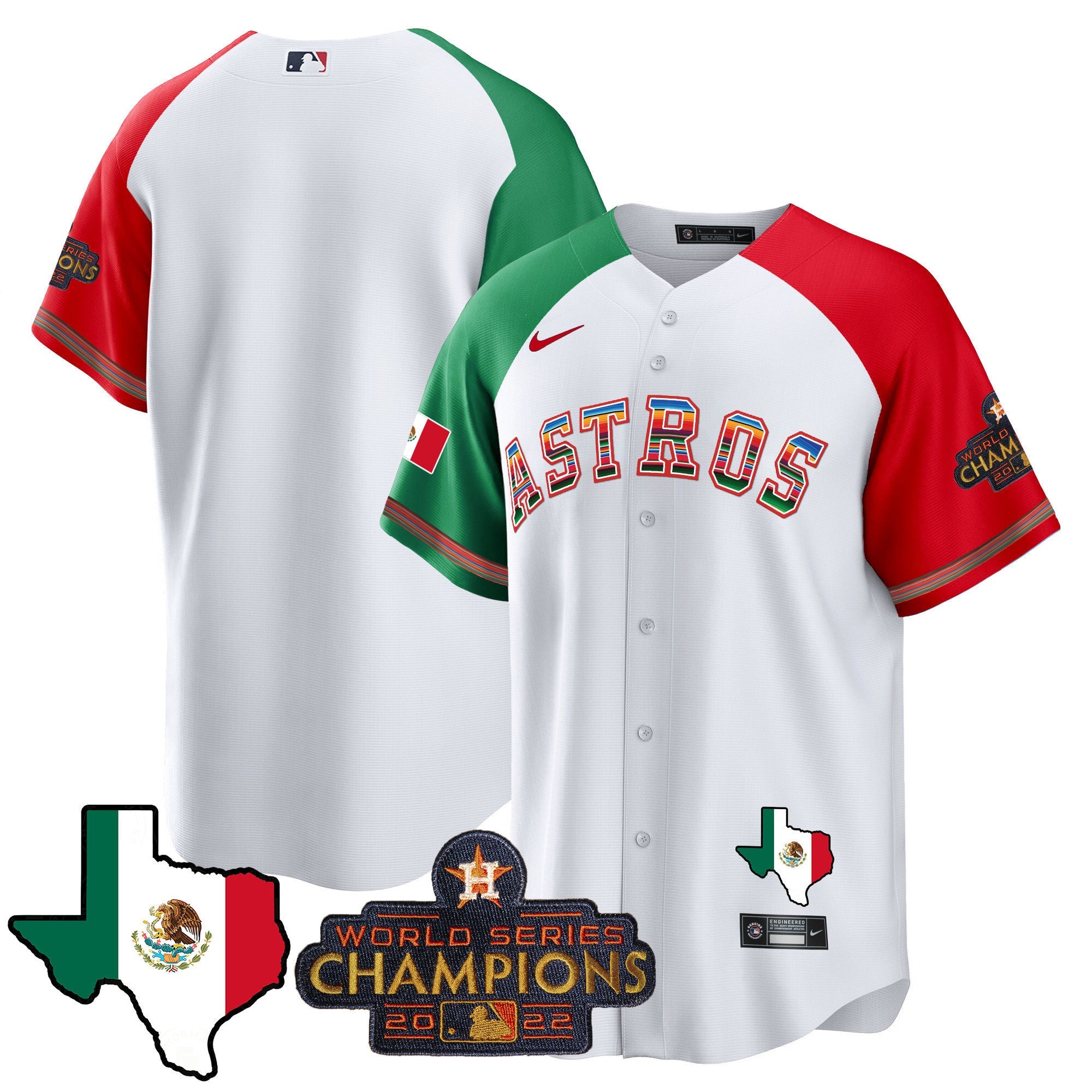 Men's Astros Mexico Texas Map Cool Base Jersey - All Stitched