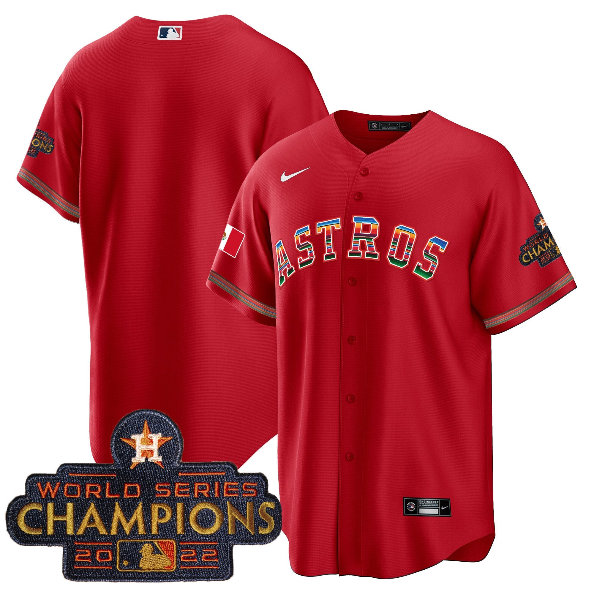 Men's Astros Mexico Cool Base Limited Jersey - All Stitched