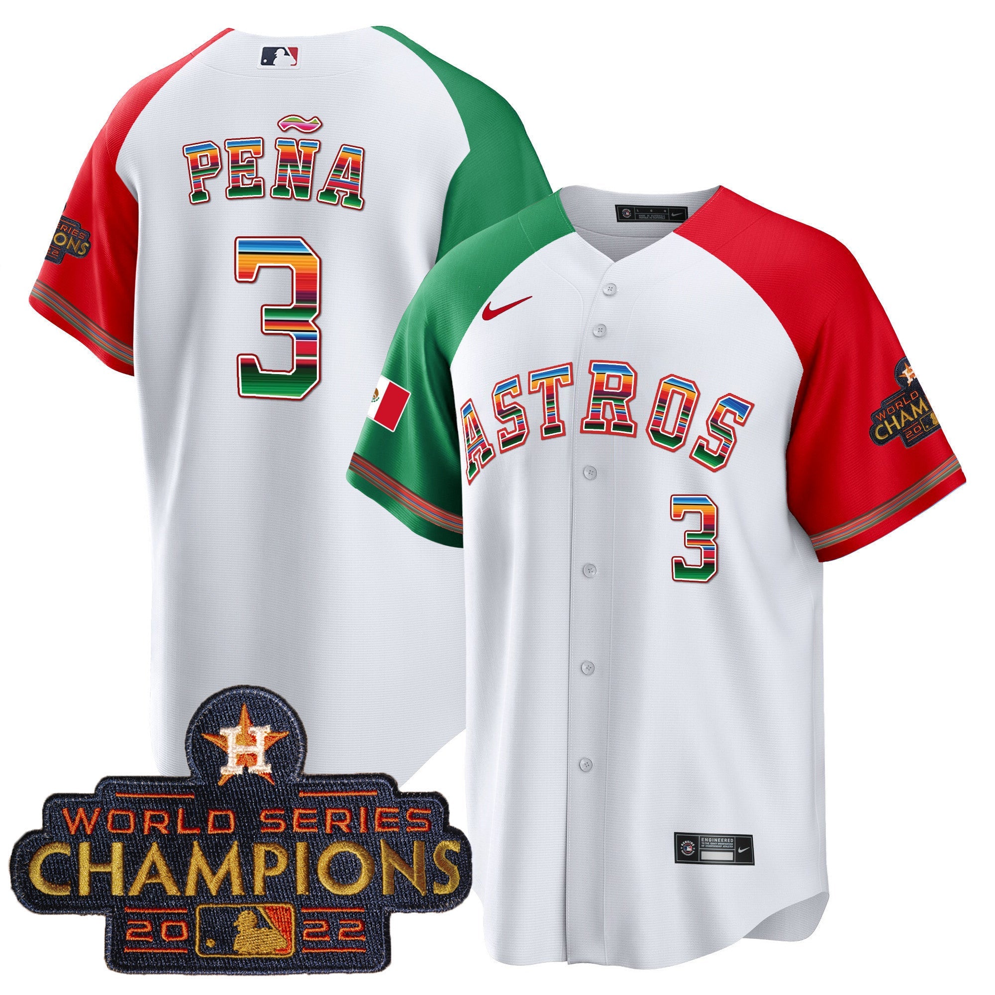 Men's Astros Mexico Cool Base Limited Jersey - All Stitched