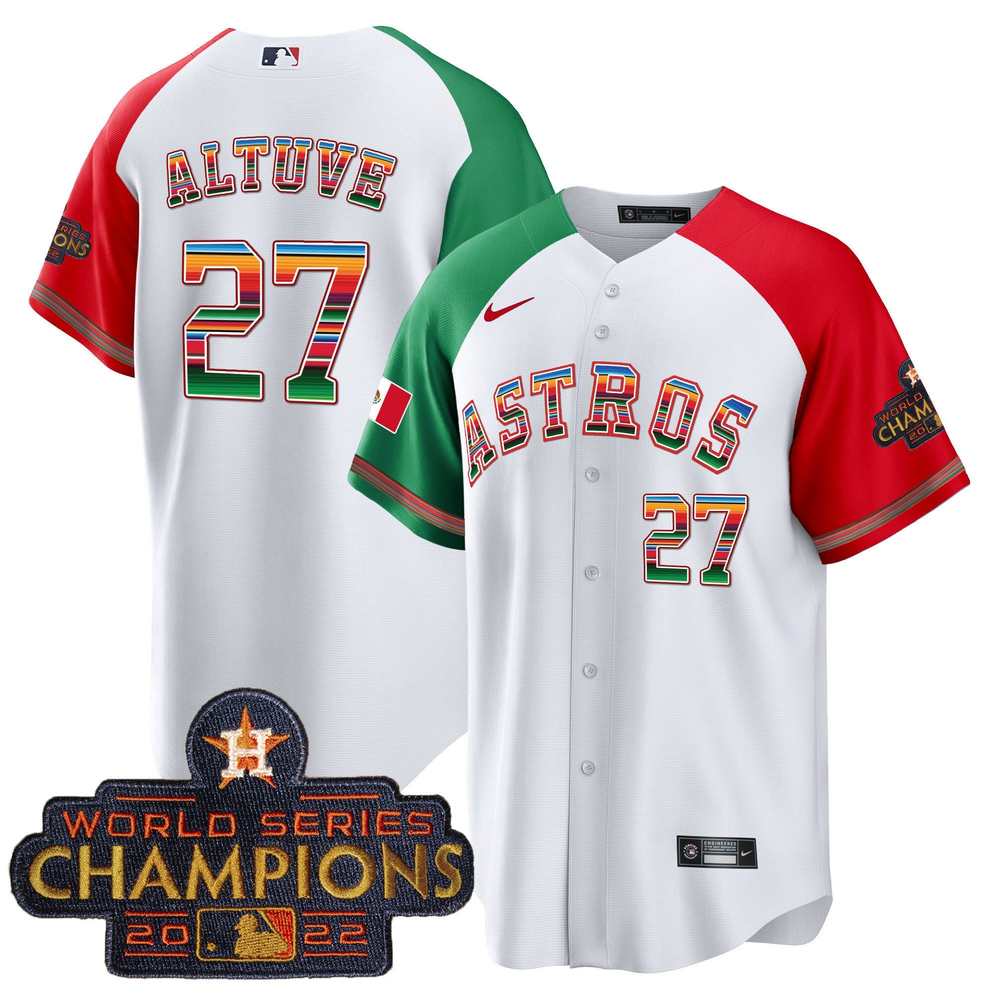 Men's Astros Mexico Cool Base Limited Jersey - All Stitched