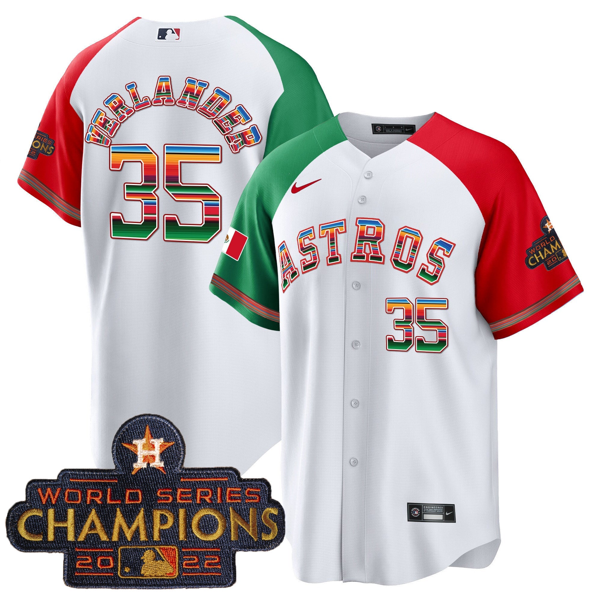 Men's Astros Mexico Cool Base Limited Jersey - All Stitched