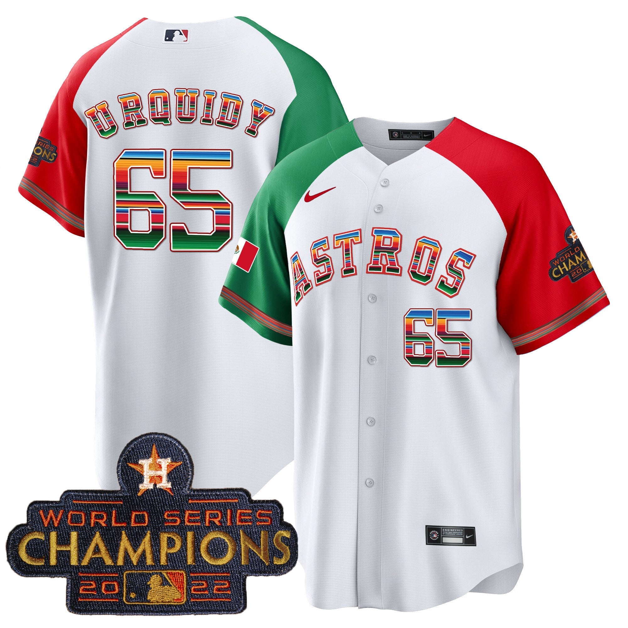 Men's Astros Mexico Cool Base Limited Jersey - All Stitched