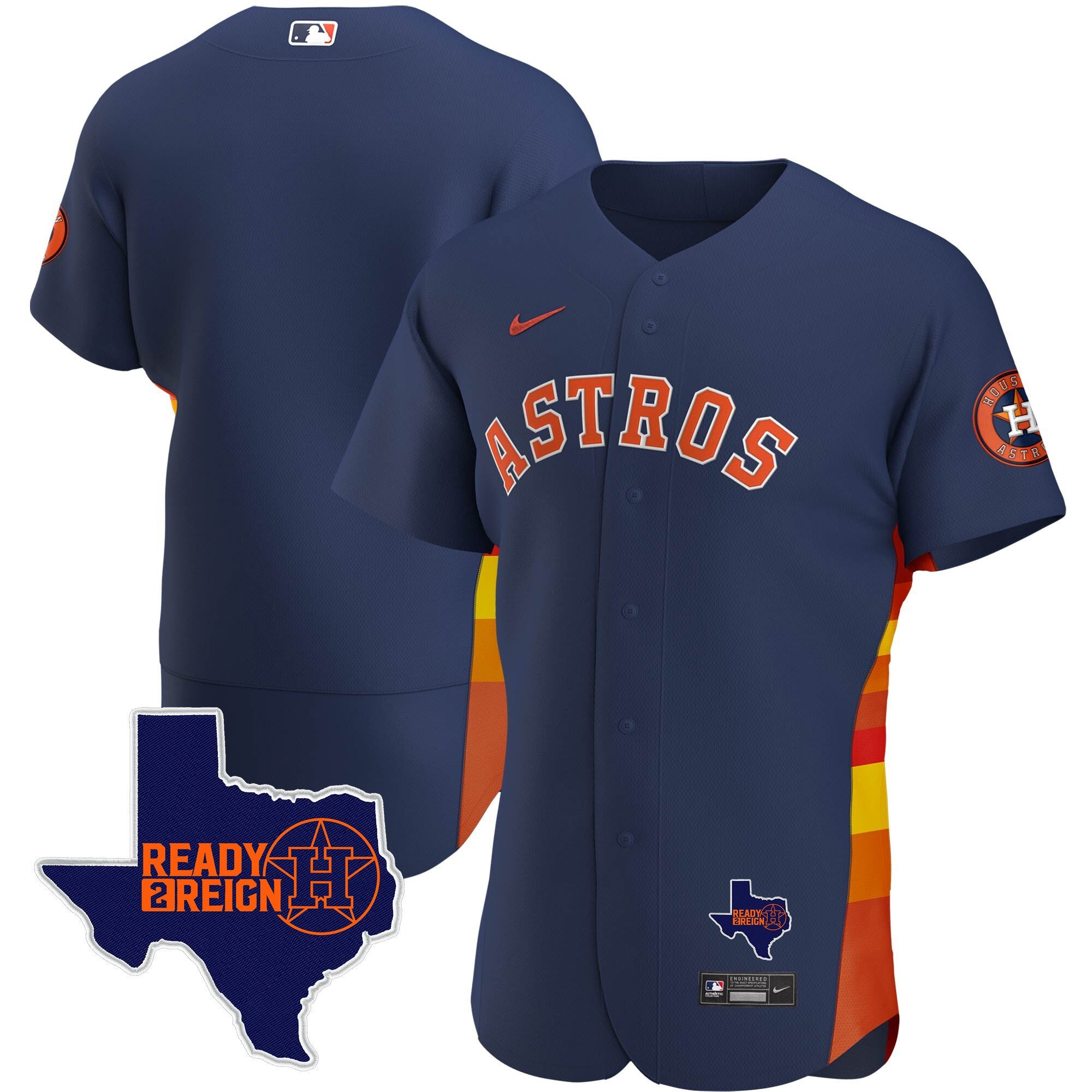 Men's Houston Astros 2023 Ready 2 Reign Flex Base Jersey - All Stitched