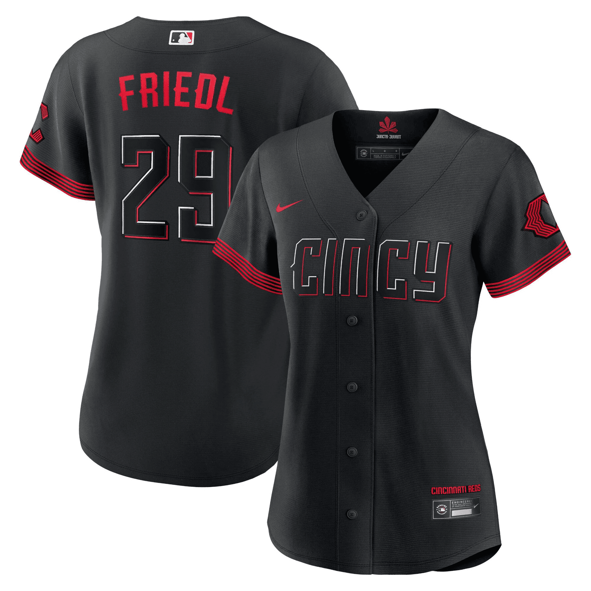 Women's Cincinnati Reds Black 2023 City Connect Flex Jersey - All Stitched