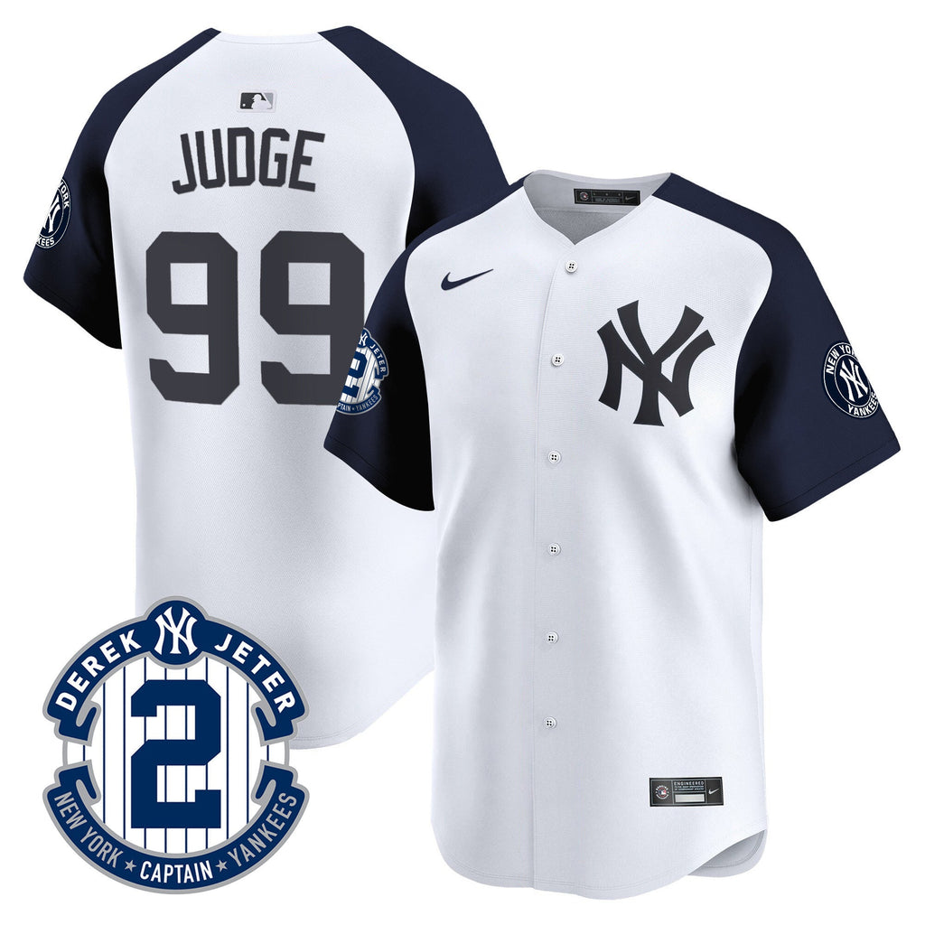 Men's New York Yankees Derek Jeter Patch Vapor Premier Limited Jersey - All Stitched
