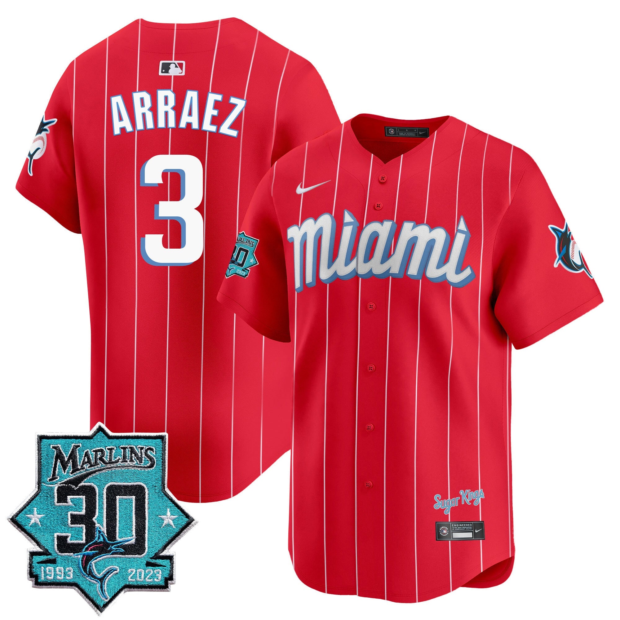 Men's Miami Marlins 30 Seasons Anniversary Patch Vapor Premier Limited Jersey ?All Stitched