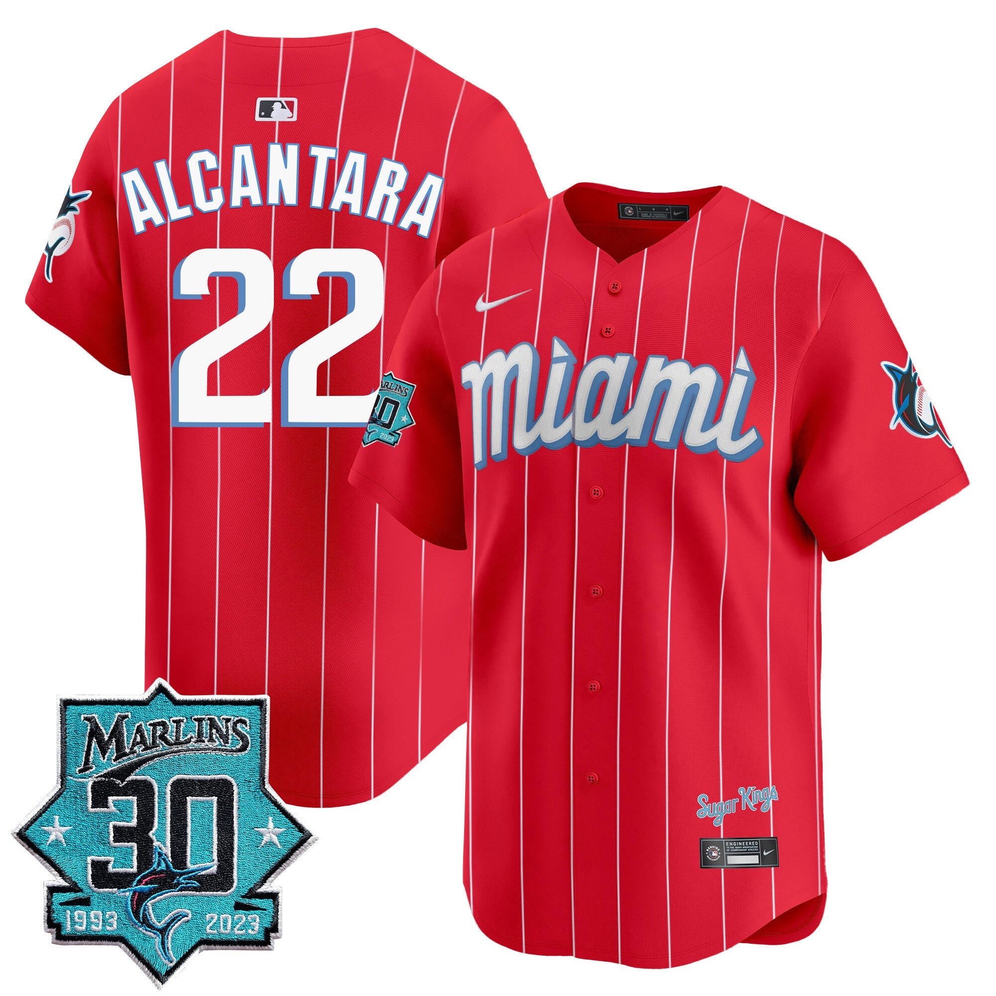 Men's Miami Marlins 30 Seasons Anniversary Patch Vapor Premier Limited Jersey ?All Stitched