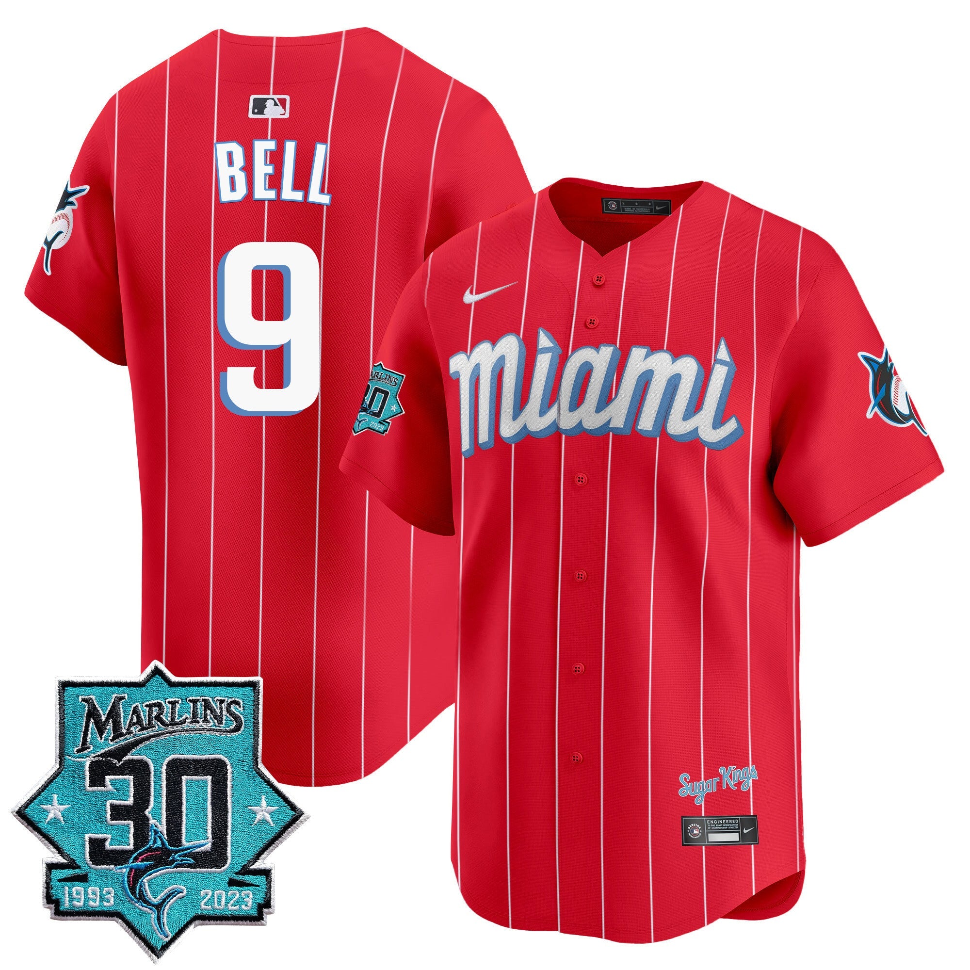 Men's Miami Marlins 30 Seasons Anniversary Patch Vapor Premier Limited Jersey ?All Stitched