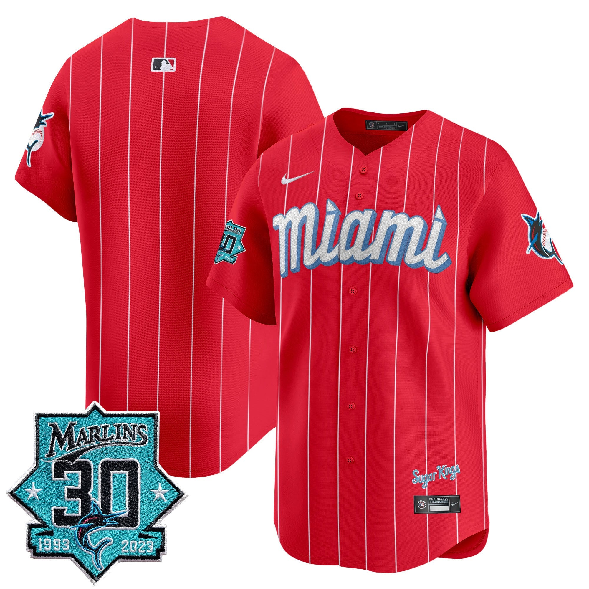 Men's Miami Marlins 30 Seasons Anniversary Patch Vapor Premier Limited Jersey ?All Stitched