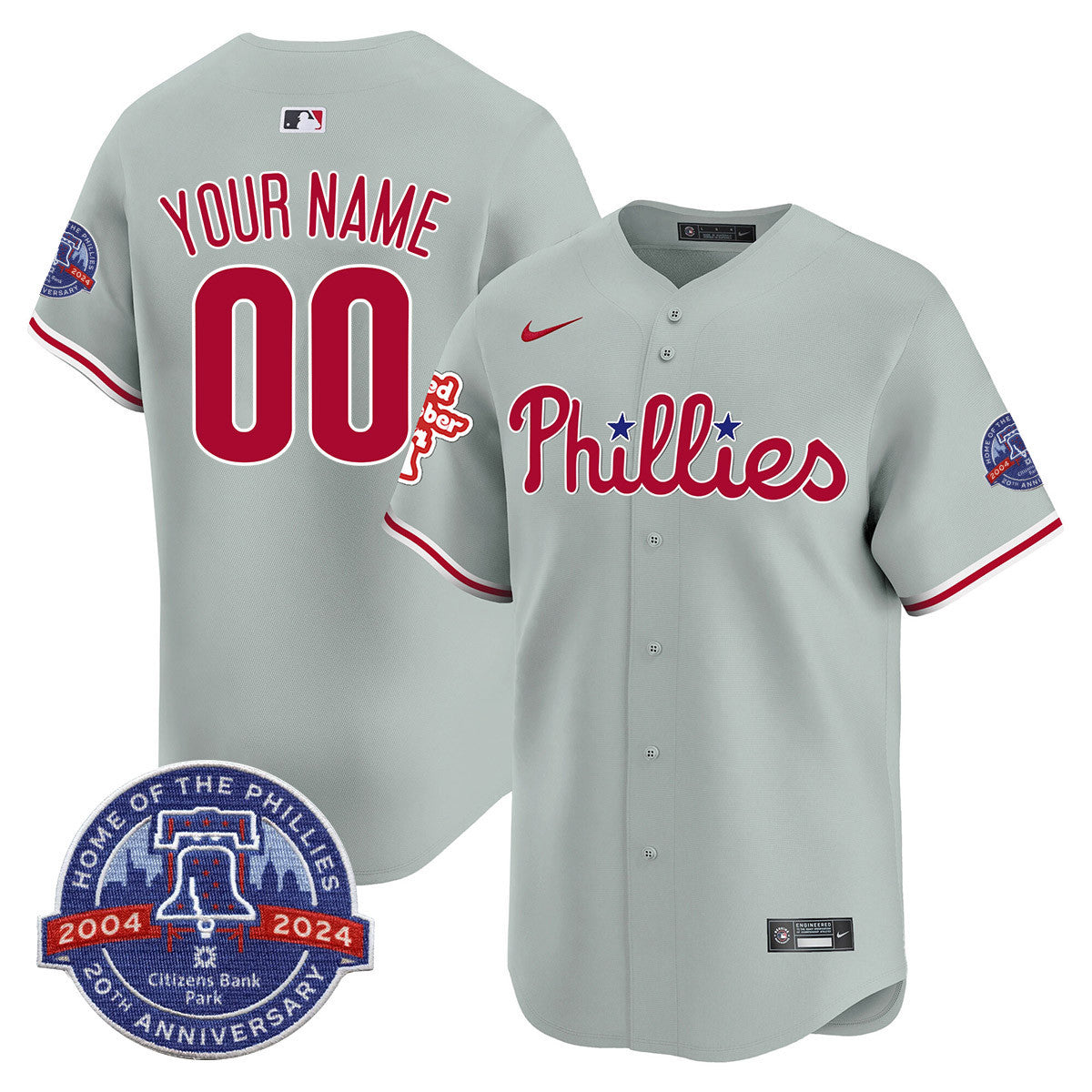 Men's Phillies Citizen Bank Park's 20Th Anniversary Jersey - All Stitched