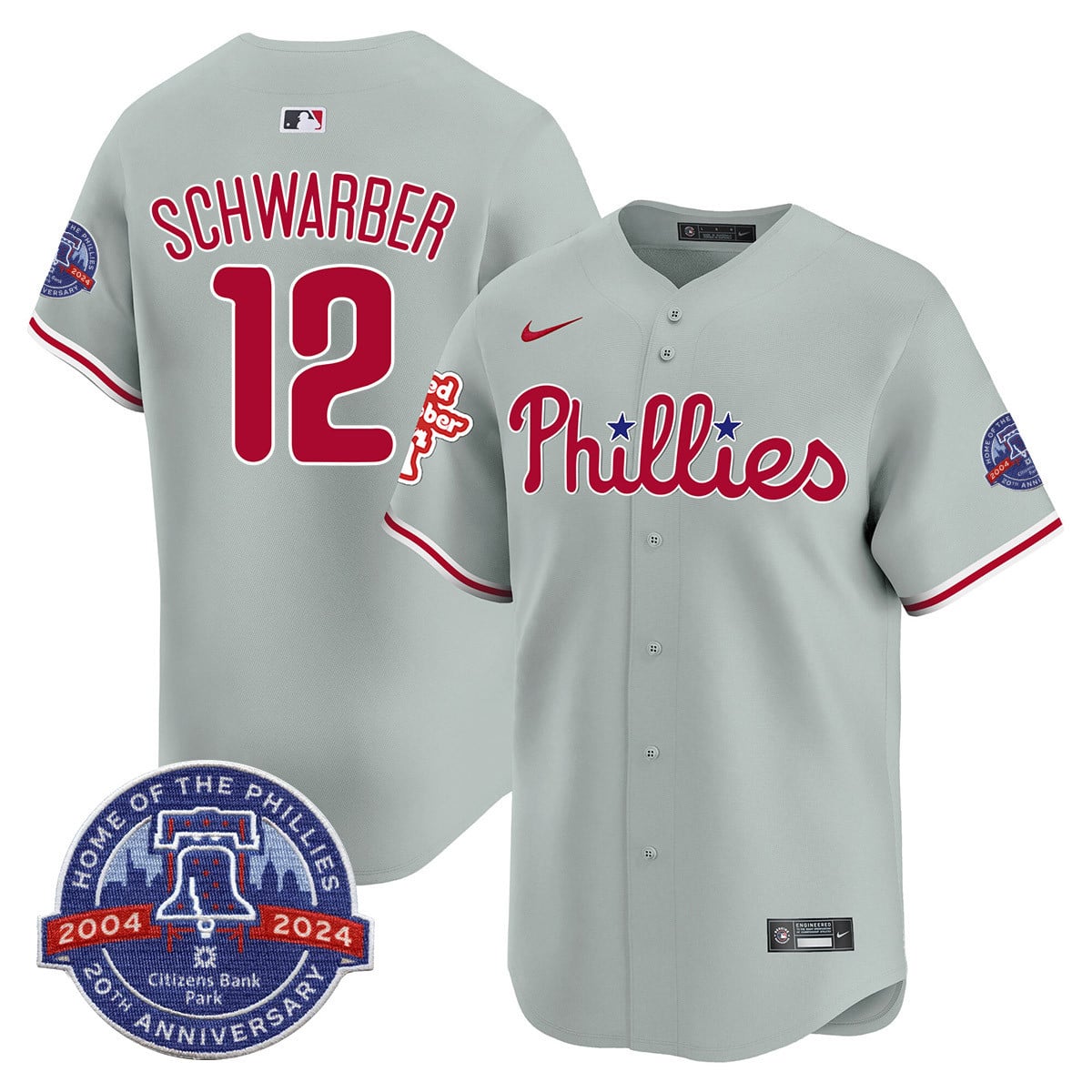 Men's Phillies Citizen Bank Park's 20Th Anniversary Jersey - All Stitched