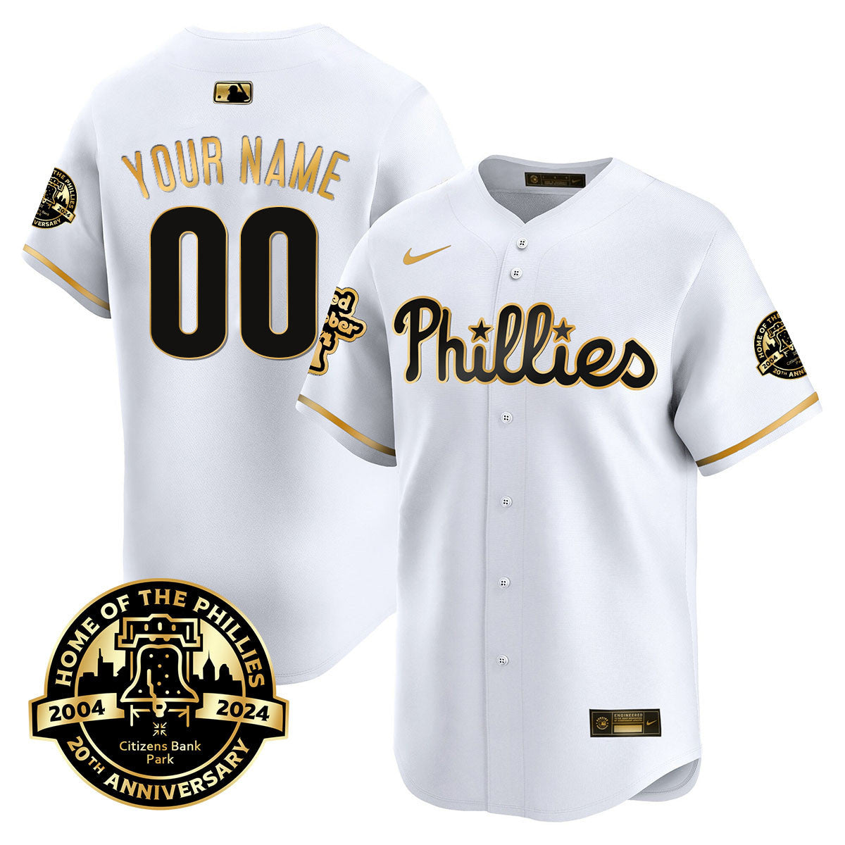 Men's Phillies Citizen Bank Park's 20Th Anniversary Jersey - All Stitched