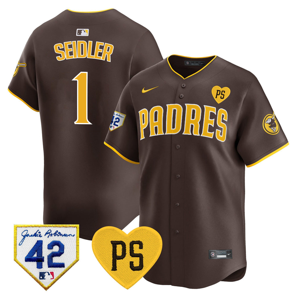 Men's Padres 2024 "for Peter" & Robinson Patch Vapor Premier Limited Jersey ?All Stitched