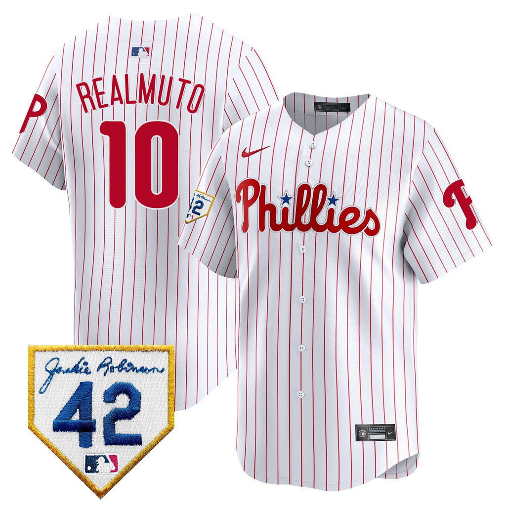 Men's Phillies 2024 Jackie Robinson Patch Vapor Premier Limited Jersey - All Stitched