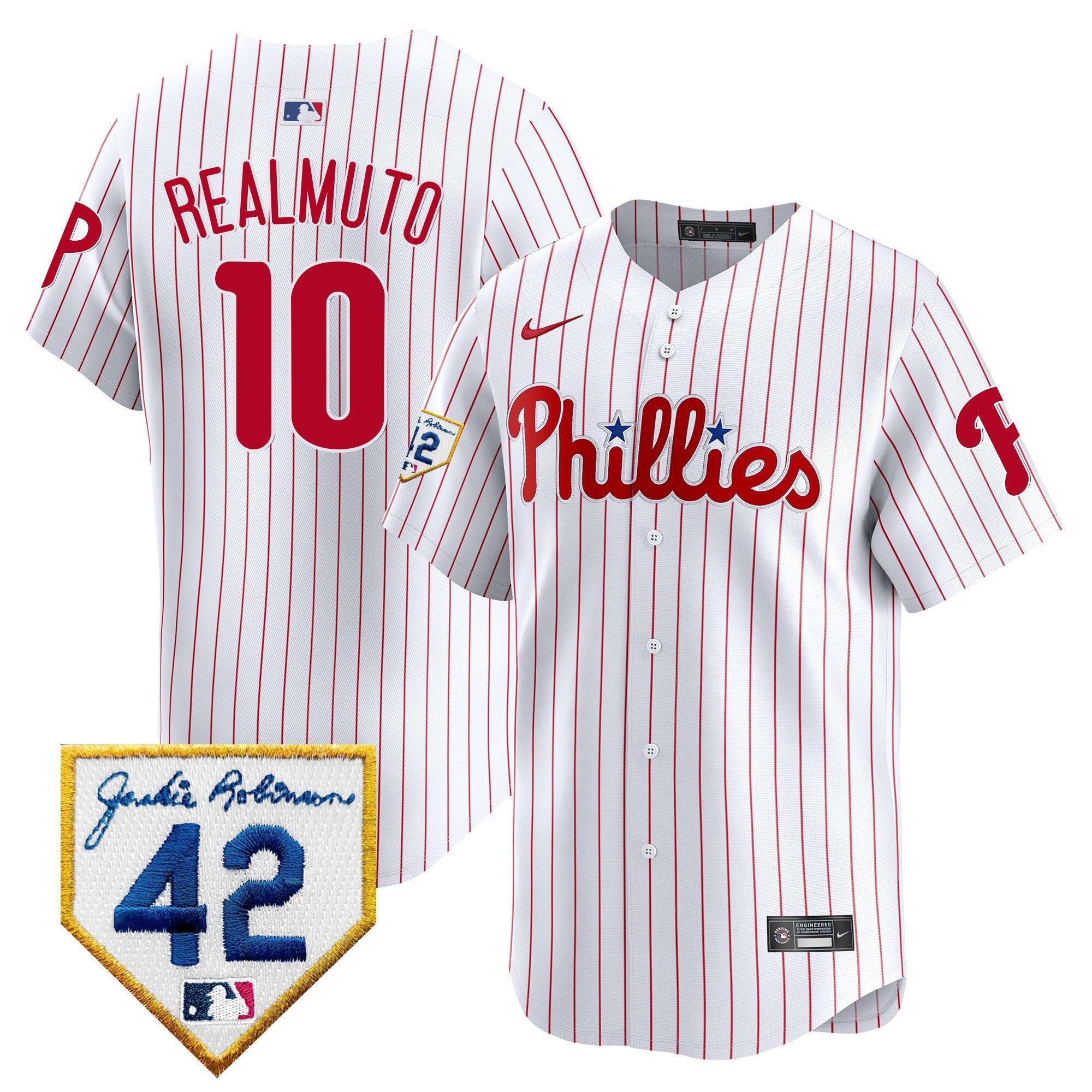 Men's Phillies 2024 Jackie Robinson Patch Vapor Premier Limited Jersey - All Stitched