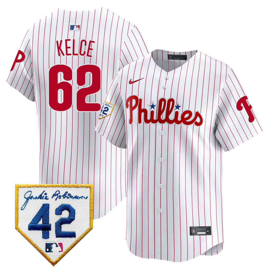 Men's Phillies 2024 Jackie Robinson Patch Vapor Premier Limited Jersey - All Stitched