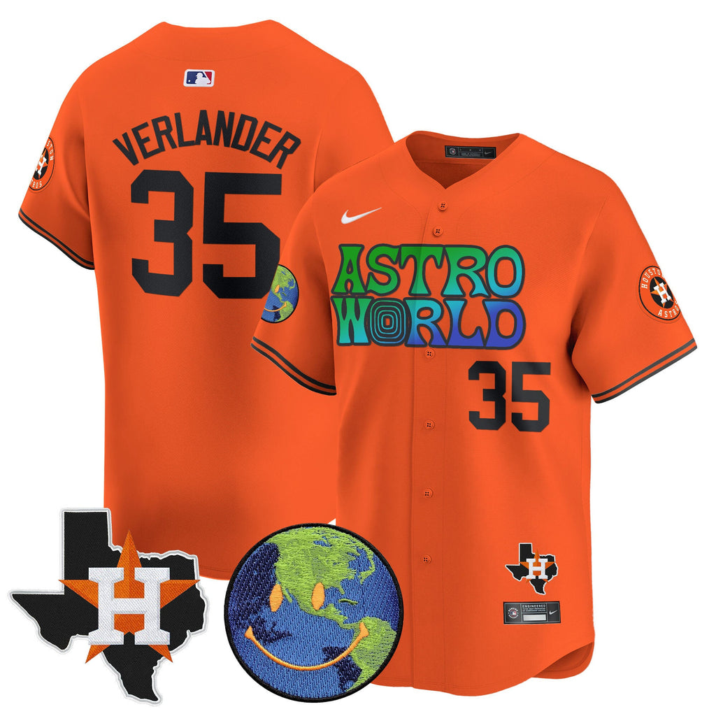 Men's Houston Astros Cactus Jack Astro World Vapor Premier Limited Jersey - All Stitched