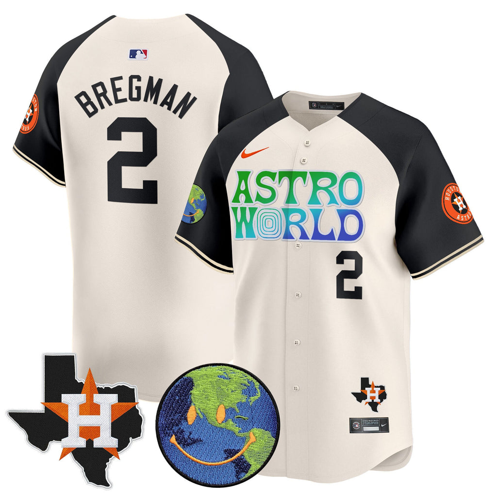 Men's Houston Astros Cactus Jack Astro World Vapor Premier Limited Jersey - All Stitched