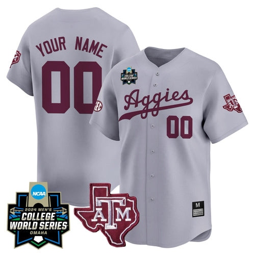 Aggies 2024 College World Series Vapor Premier Limited Custom Jersey