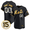 NYM Jerry Grote Patch Vapor Premier Limited Custom Jersey - Stitched