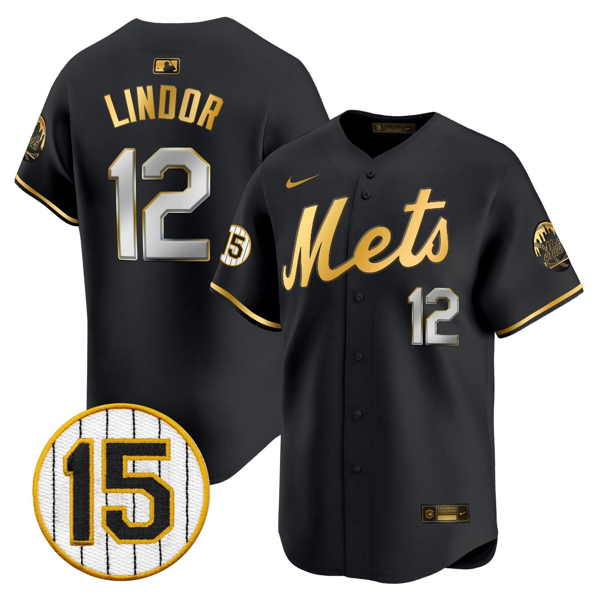NYM Jerry Grote Patch Vapor Premier Limited Jersey - Stitched