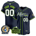 AB Atliens & Hank Aaron Patch Vapor Premier Limited Custom Jersey - Stitched