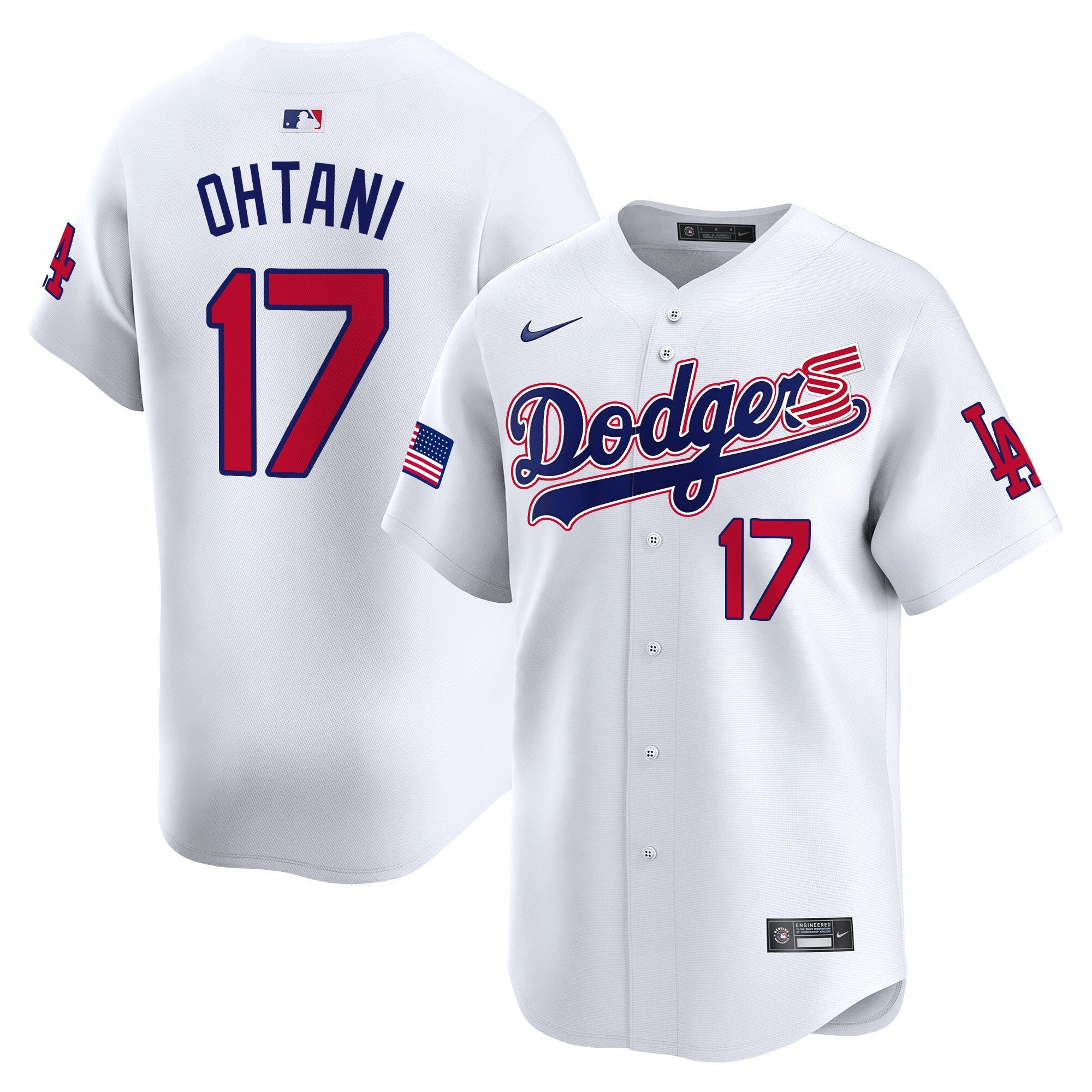 Men's Dodgers 2024 Independence Day Vapor Premier Limited Jersey - All Stitched