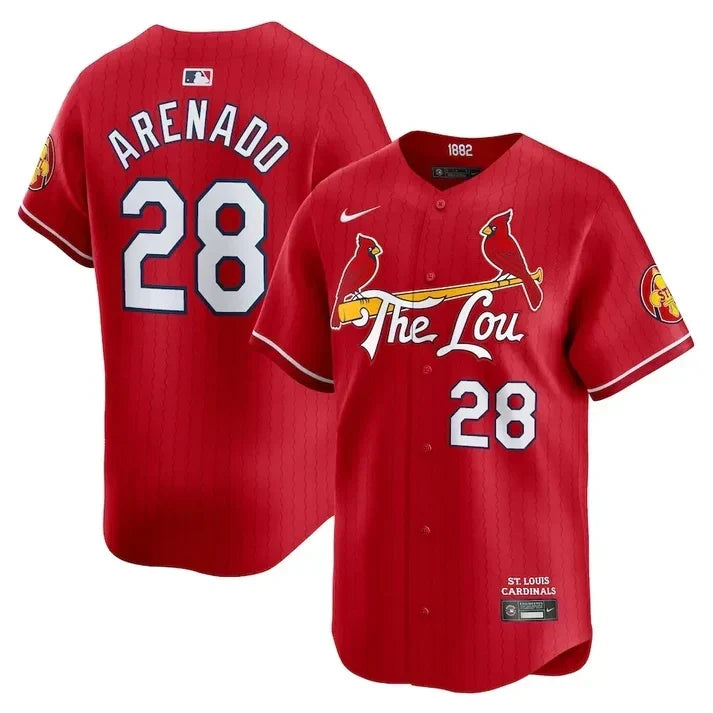 Men's St. Louis Cardinals Red 2024 City Connect Limited Jersey TLA - All Stitched